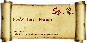 Szélesi Manon névjegykártya